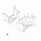 LT-A400 KingQuad 400AS Footrest mudguard