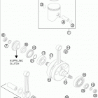 TE 300 ENGINE Коленвал и поршень