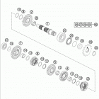 TE 300 ENGINE Трансмиссия 2-контрпривод