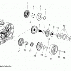 V13BW36/EW36 CROSS ROADS CLASSIC/HARD-BALL ALL OPTIONS Drive train, primary drive - v13bw36  /  ew36 all ...