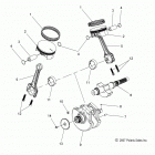 V13BW36/EW36 CROSS ROADS CLASSIC/HARD-BALL ALL OPTIONS Engine, crankshaft and piston - v13bw36  /  ew36 a...