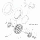 V13BW36/EW36 CROSS ROADS CLASSIC/HARD-BALL ALL OPTIONS Wheels, front, laced - v13bw36  /  ew36 all option...