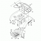 ATV 500 XT Rear rack, body panel, and footwell assemblies (4c...