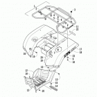 ATV 500 XT Rear rack, body panel, and footwell assemblies (4c...