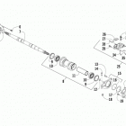 ATV 300 DVX Rear axle and brake assembly