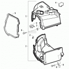 ATV 90 Engine shroud assembly