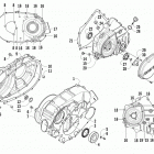 ATV 400 CR Clutch  /  v-belt  /  magneto cover assembly