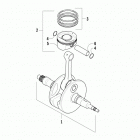 ATV 700 Коленчатый вал и поршни