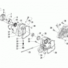 ATV 90 Right crankcase and cover assembly