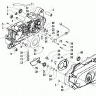ATV 90 Left crankcase and cover assembly