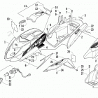 ATV 300 DVX Body panel and headlight assembly