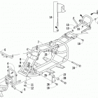 ATV 90 Frame and related parts assembly