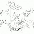 TRV 400 Передний багажник крыло и фара