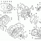 TRV 500 Clutch  /  drive belt  /  magneto cover assembly