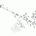 ATV 90 Rear axle and brake assembly
