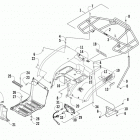 ATV 450 CR Заднее крыло ,багажник и фонари