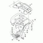 ATV 700 XT Задний багажник ,крыло и подножки
