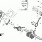 Outlander MAX 500EFI STD, DPS & XT Коленвал,поршень и цилиндр