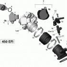 DS 450EFI STD Коллектор воздухозаборника и корпус дросселя