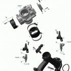 Outlander 500EFI STD, DPS & XT Коллектор воздухозаборника и корпус дросселя