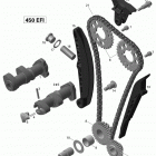 DS 450EFI Xmx Распредвал и цепь