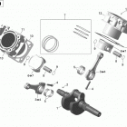 Outlander MAX 1000EFI, DPS, XT & XT-P Коленвал,поршень и цилиндр