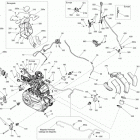 Outlander 650EFI STD, DPS & XT Двигатель и крепление