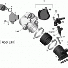 DS 450EFI Xmx Коллектор воздухозаборника и корпус дросселя