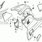 TRX500FM2 Side cover@tank cover