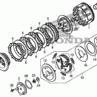 TRX250X Сцепление