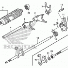 TRX500FM2 Вал и вилки  коробки передач