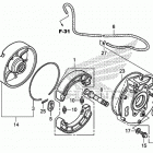 TRX500FA Задний тормоз