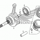 TRX250X Коленчатый вал и поршни