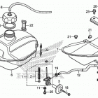 TRX250TM Топливный бак