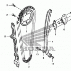 TRX400X Цепь ГРМ и натяжитель