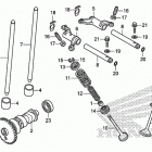 TRX420FA1 Распределительный вал и клапана