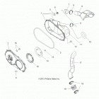 A13MH76FF SPORTSMAN FOREST 800 Body, clutch cover and ducting