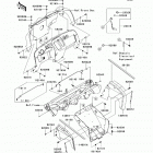 Mule 600 (KAF400-B9F) Детали рамы (фронт)
