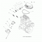 A15S6A76FA FOREST 800 6X6 Engine, throttle body mounting