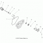 A15S6A76FA FOREST 800 6X6 Engine, oil pump and water pump
