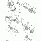 GRIZZLY 550 EPS 4WD HUNTER YFM5FGPHD Коленчатый вал и Поршень