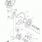 YFZ450 YFZ45DB/YFZ45DW Передний тормозной суппорт