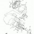 RAPTOR 350 YFM35RDW Крышка картера двигателя
