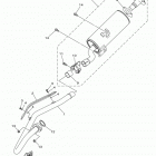 RAPTOR 250 YFM25RDW/YFM25RDL Выхлопная система