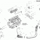 GTR 215 Опора двигателя и глушитель воздухозаборника