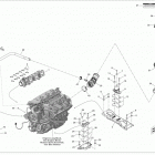 GTI LTD 155 (39CA, 39CB) Опора двигателя и глушитель воздухозаборника