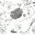 RXP-X 255 & RS Опора двигателя и глушитель воздухозаборника