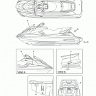 WAVE RUNNER FX SHO FA1800L Наклейки предупреждения