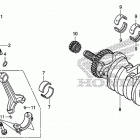 CBR600RA Коленчатый вал и поршни