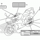 CBR600RA Лейбл предостережения